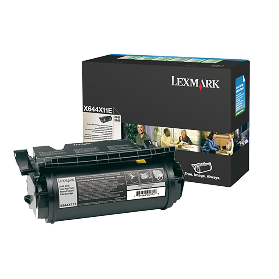 Lasertoner Lexmark X644X11E svart för 32000 sidor