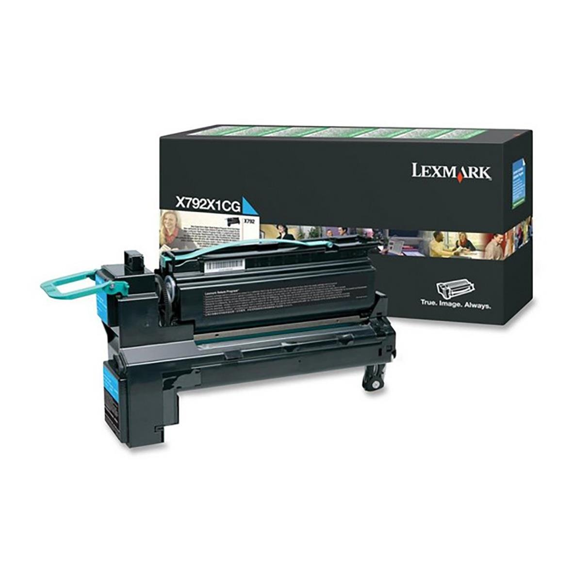 Cyan laser tonerkass för Lexmark X792X1CG med kapacitet för 20000 sidor
