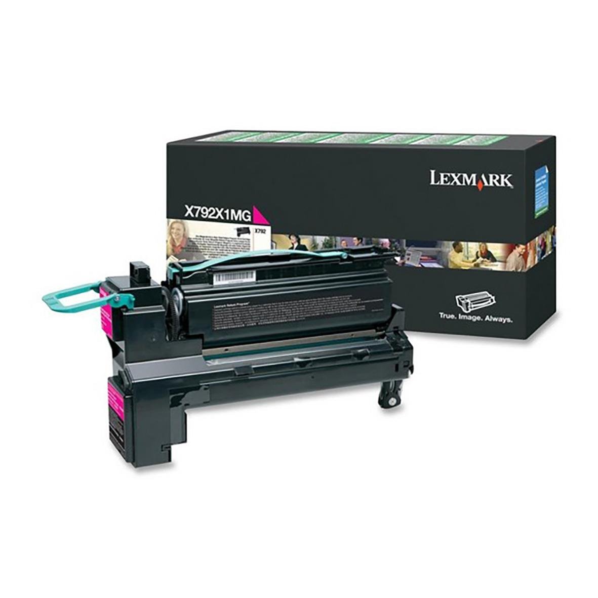 Lasertoner för Lexmark 20000 sidor magenta X792X1MG i förpackning