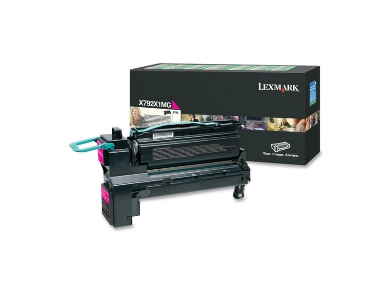 Lasertoner för Lexmark 20000 sidor magenta X792X1MG i förpackning