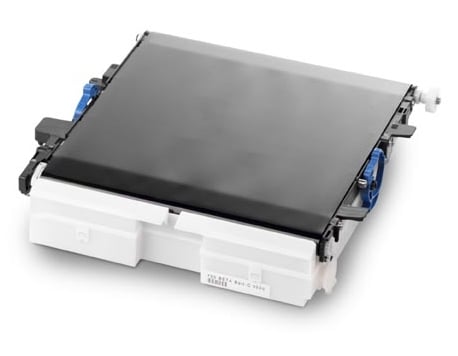 Bälteenhet för OKI 60000, svart och vit plastdel, med blåa och vita detaljer