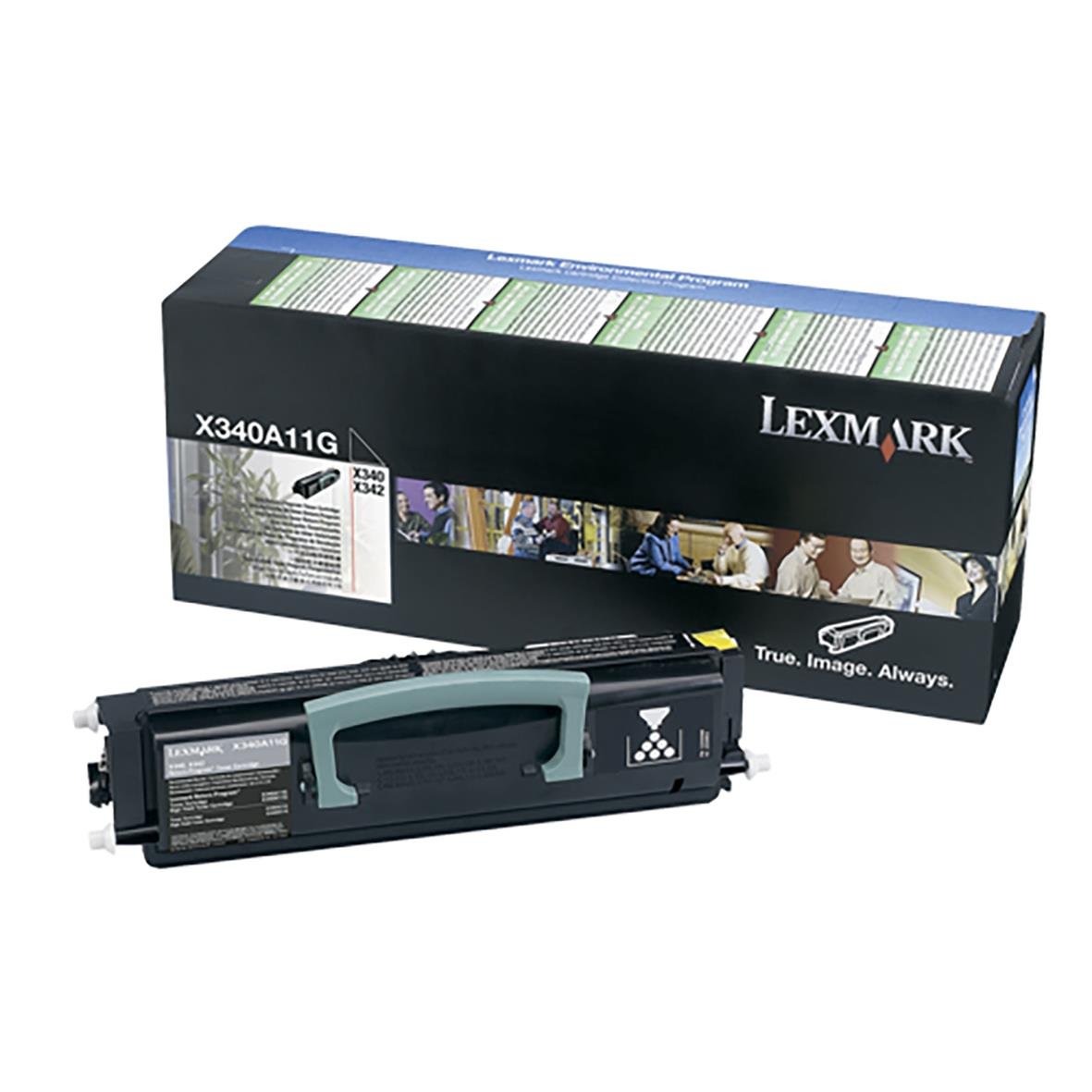 Lasertoner för Lexmark 2500sid X340A11G i svart för skrivare