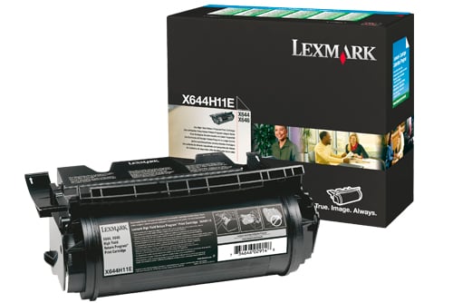 Lasertoner Lexmark X644H11E svart för 21000 sidor i originalförpackning