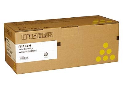 Gul Ricoh 406482 lasertoner i kartong