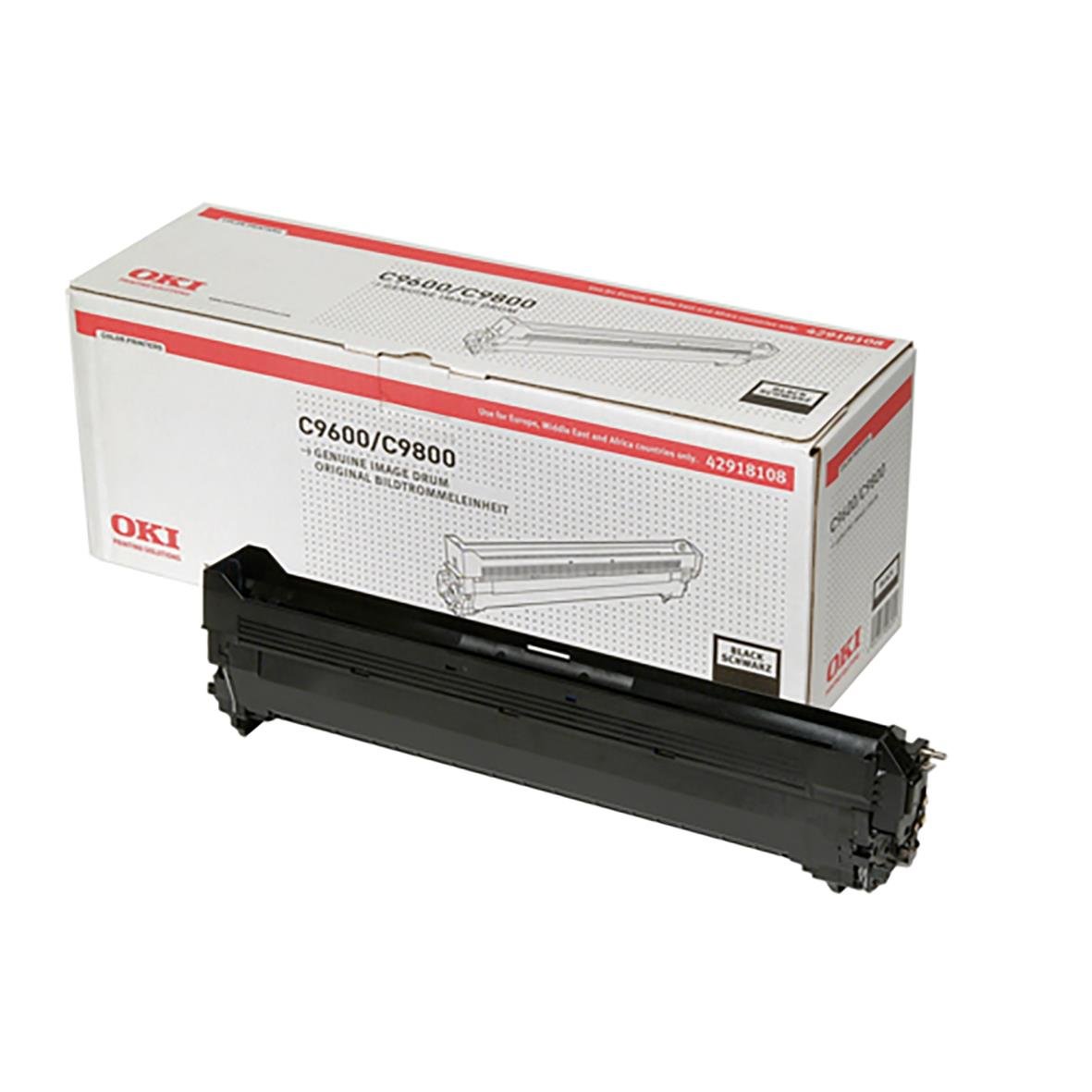 Svart tonerkassett för OKI C9600/C9800 skrivare i originalförpackning