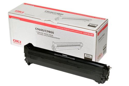 Svart tonerkassett för OKI C9600/C9800 skrivare i originalförpackning