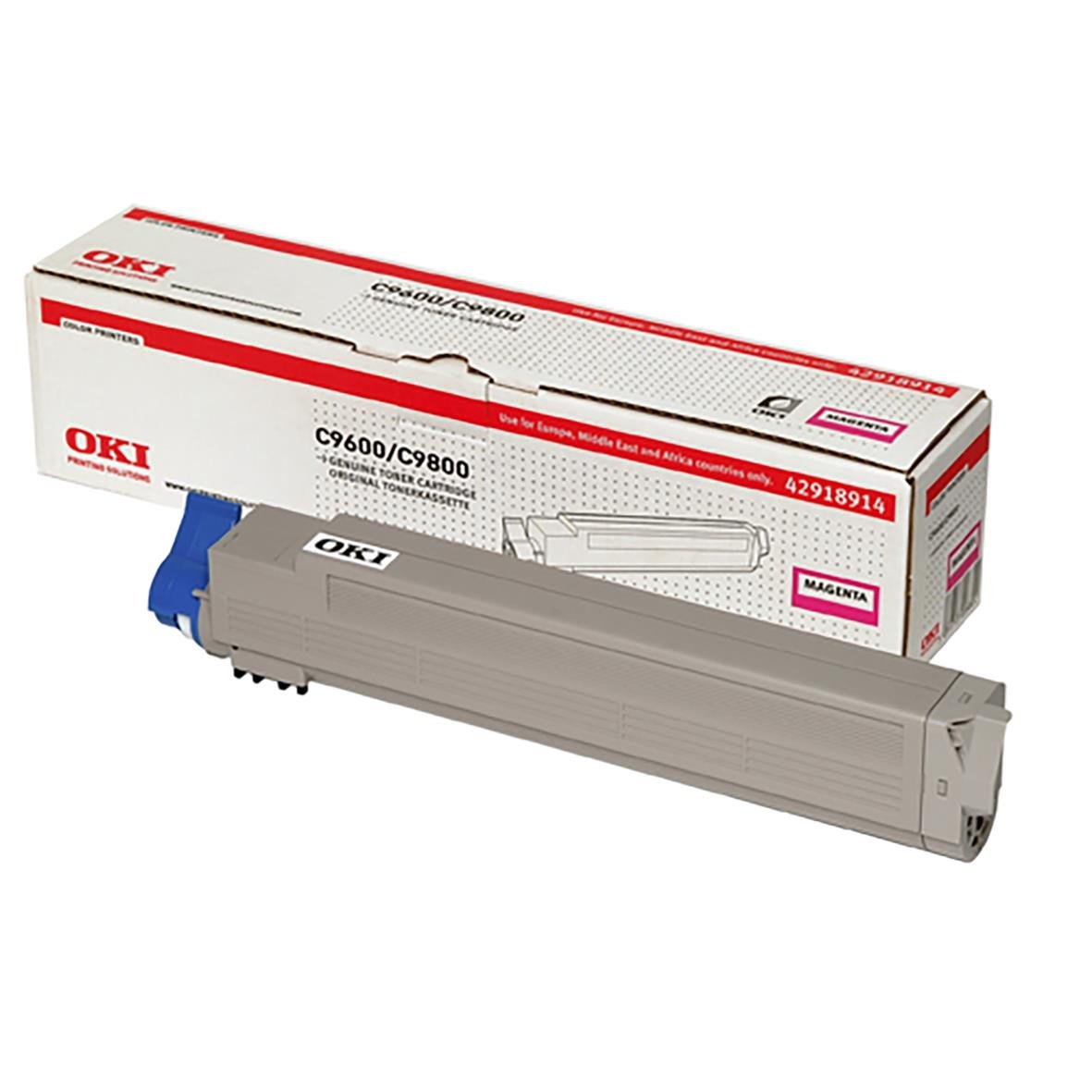 Magenta laser tonerkass för OKI C9600/C9800 skrivare i originalförpackning