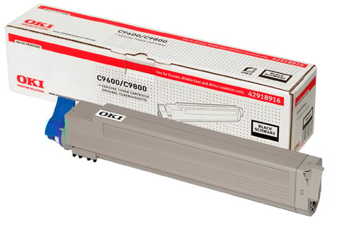 Svart laser tonerkassett för OKI C9600/C9800 skrivare
