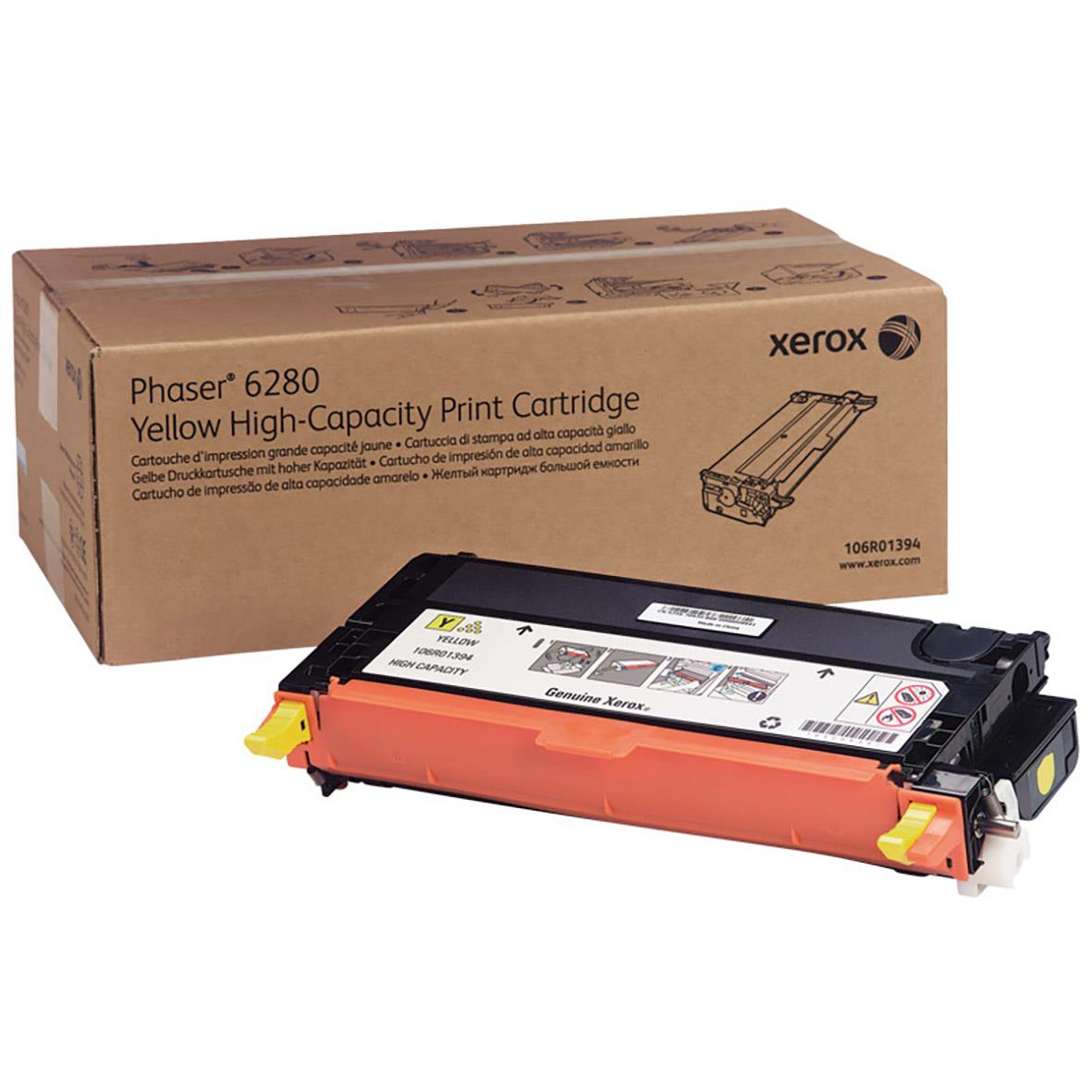 Gul laser tonerkassett Xerox 5900 med förpackning