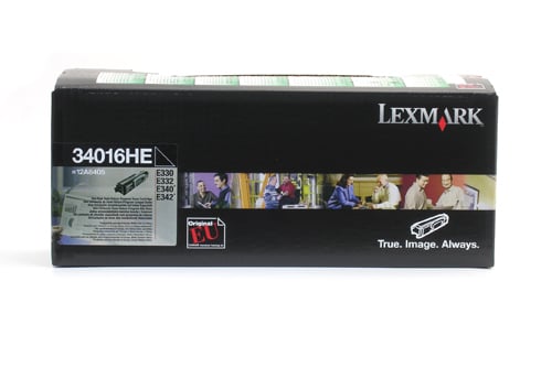 Lasertoner för Lexmark E34X 6000sid modell 34016HE i svart för skrivare