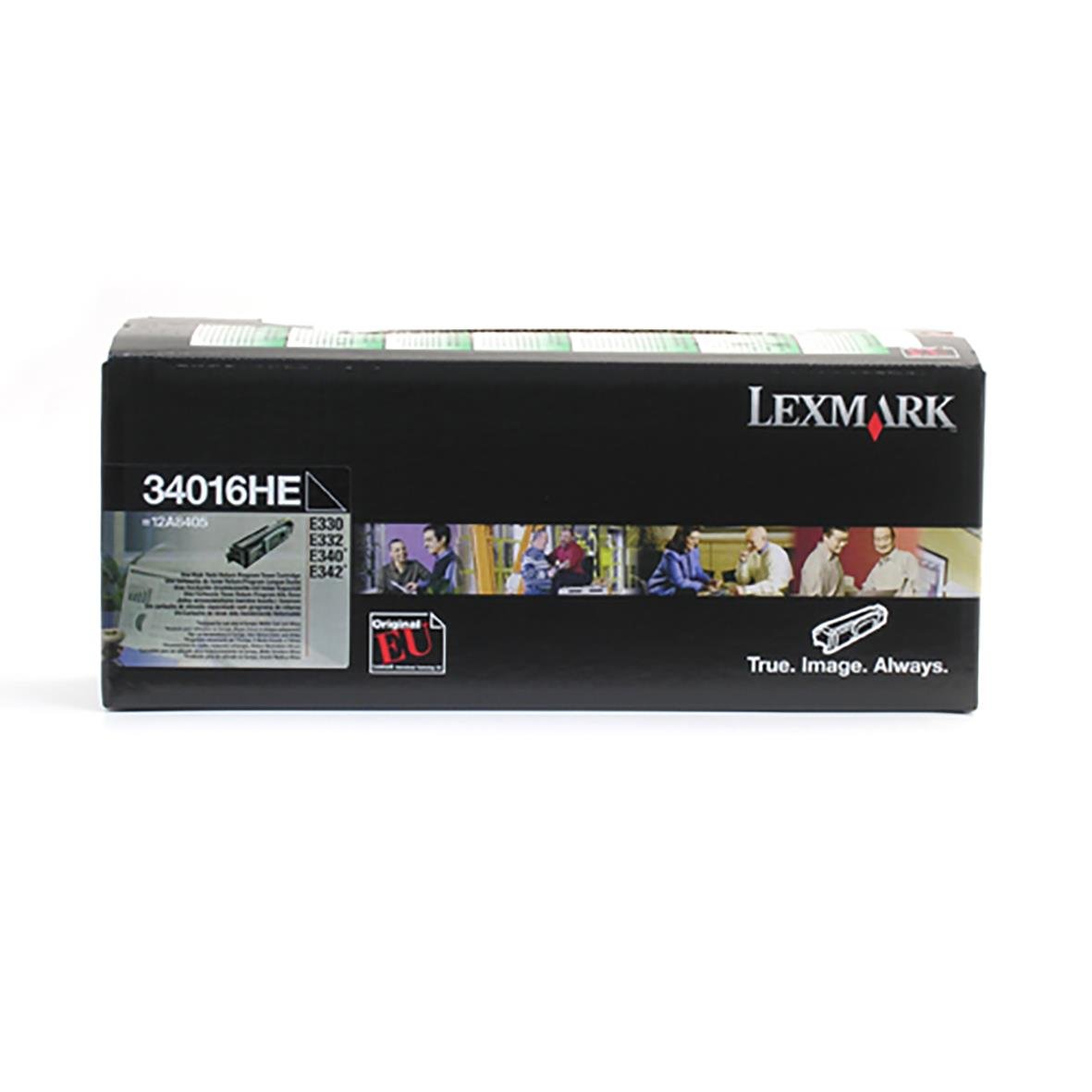 Lasertoner för Lexmark E34X 6000sid modell 34016HE i svart för skrivare