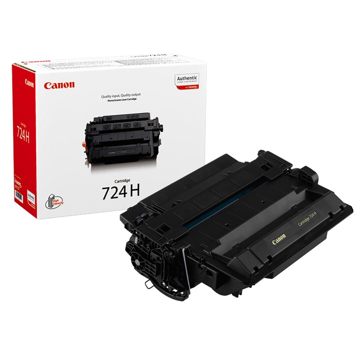 Lasertoner Canon CRG 724H svart för 12000 sidor, inklusive förpackning