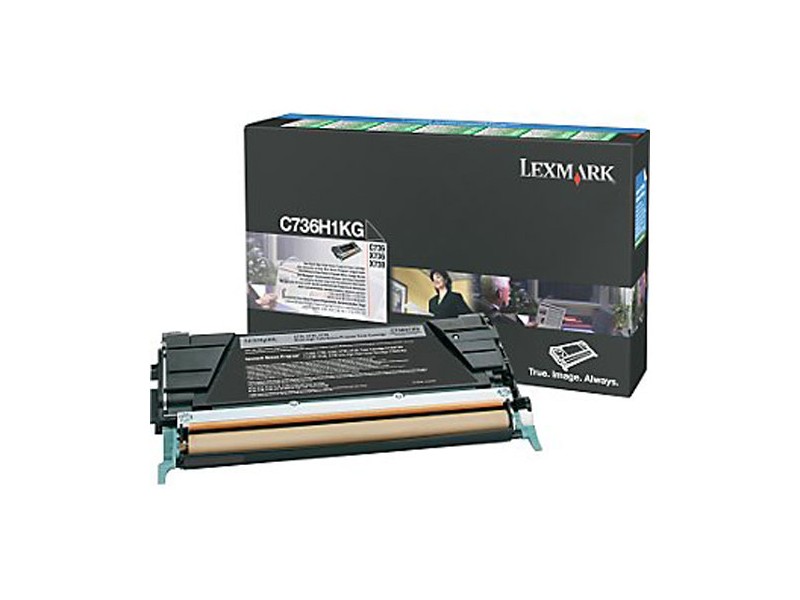 Lasertoner Lexmark 12000 sidor svart för C736H1KG