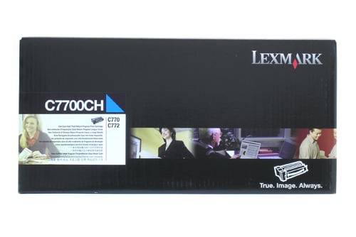 Lexmark cyan lasertoner för C7700CH med 10000 sidor kapacitet