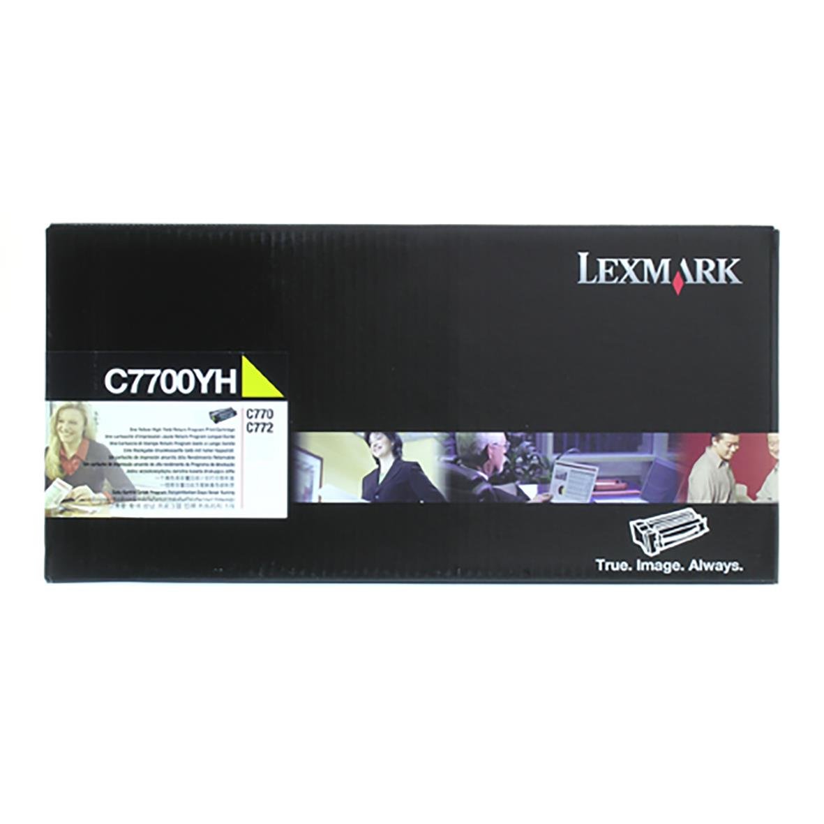 Gul laser tonerkassett Lexmark C7700YH för 10000 sidor