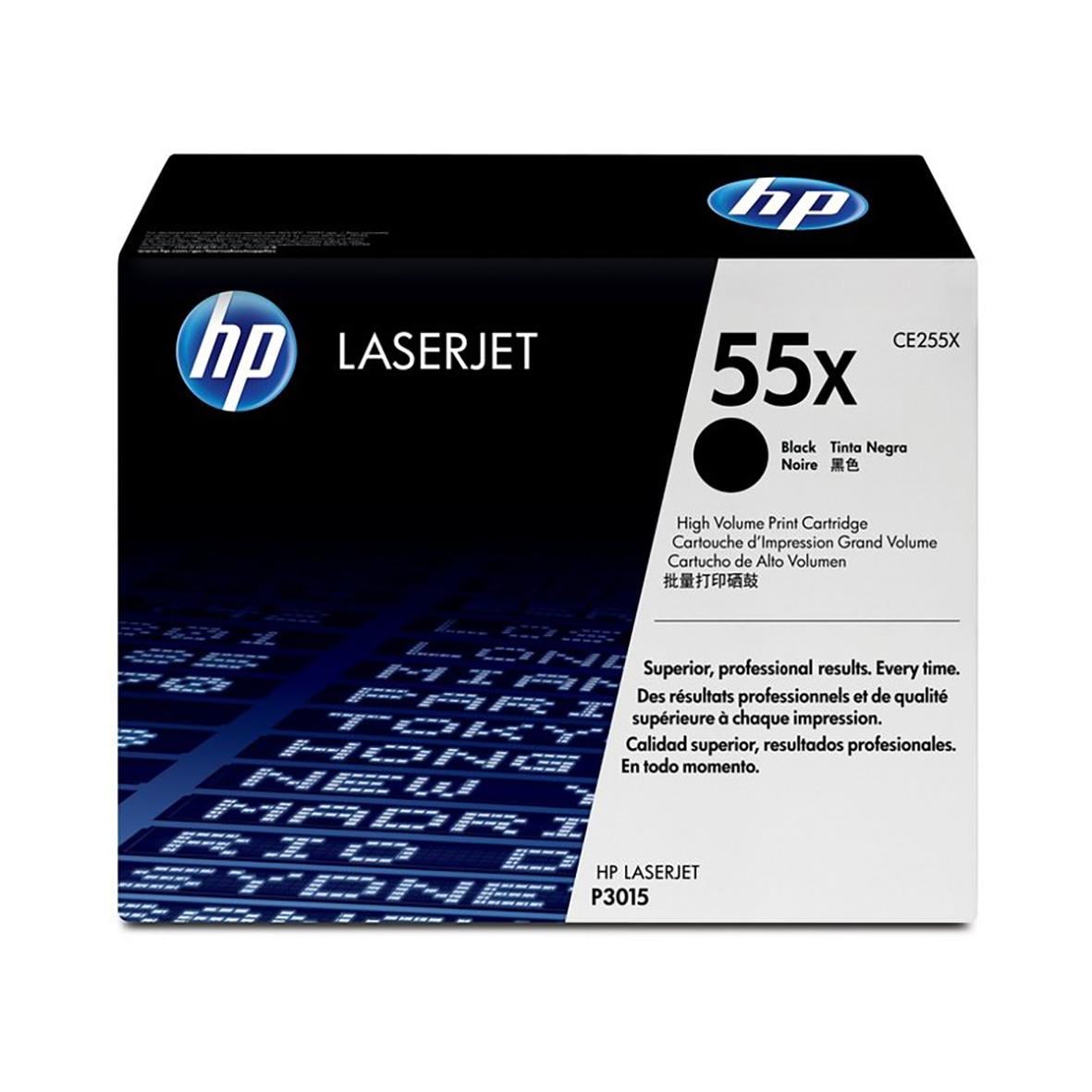 HP laser tonerkassett CE255XD svart för skrivare med 12500 sidor