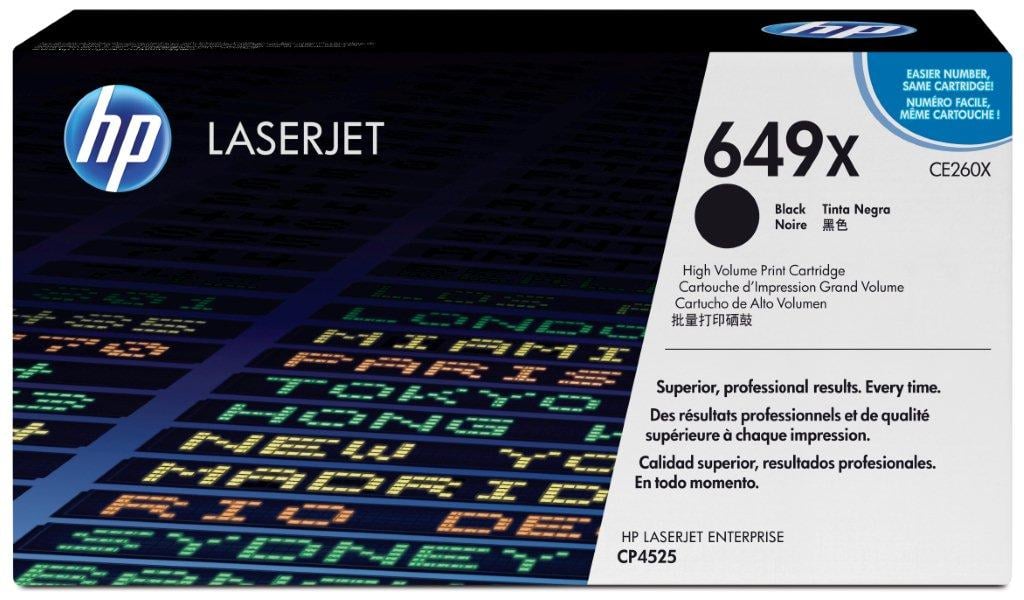 HP laserjet 260X svart toner med text och produktinformation