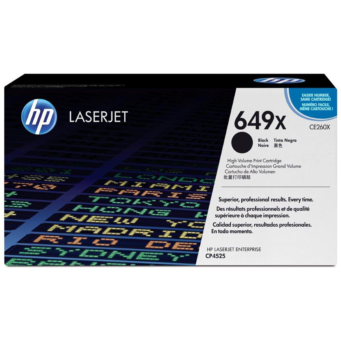 HP laserjet 260X svart toner med text och produktinformation