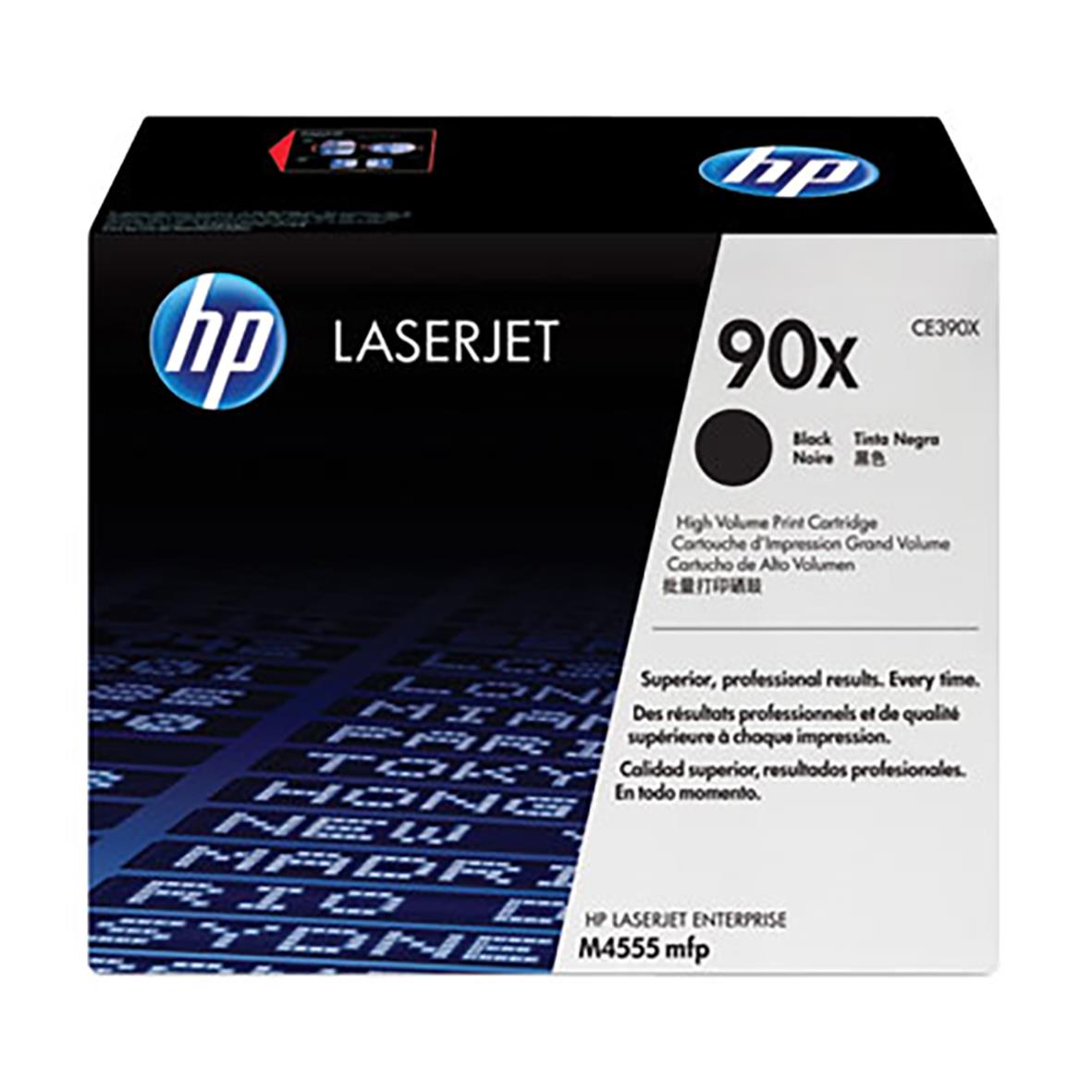HP laser toner 90X svart för 24000 sidor, hög kapacitet, för HP laserjet skrivare
