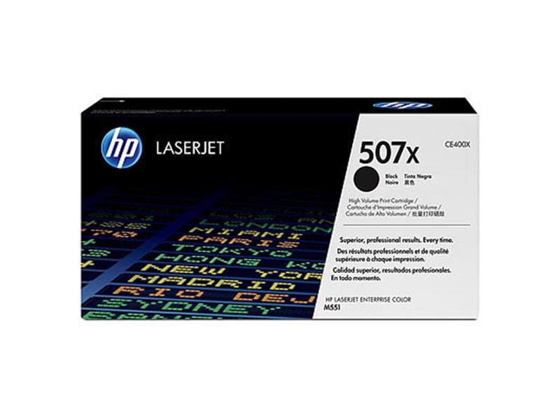 HP 507X svart laserpatron för 11000 sidor, CE400X