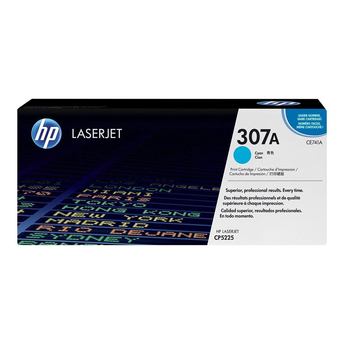 HP 741A Cyan laser toner för skrivare, förpackning med produktnamn och modellnummer