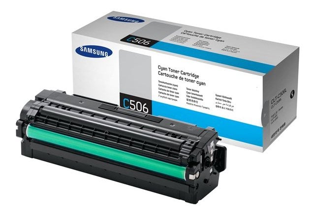Samsung cyan laser toner för skrivare, förbrukningsartikel i originalförpackning