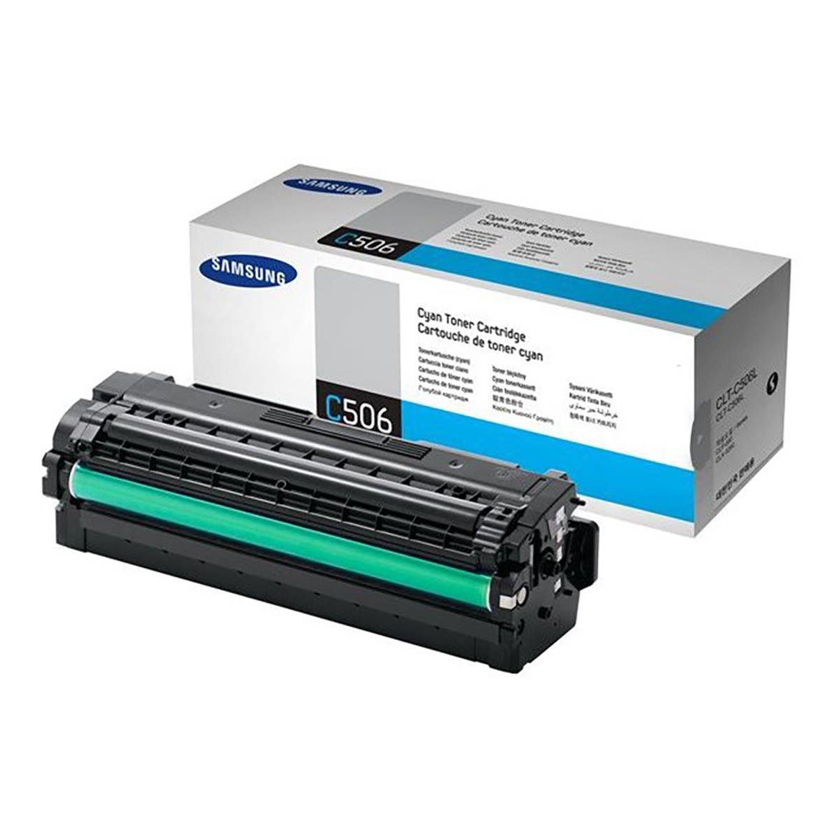 Samsung cyan laser toner för skrivare, förbrukningsartikel i originalförpackning
