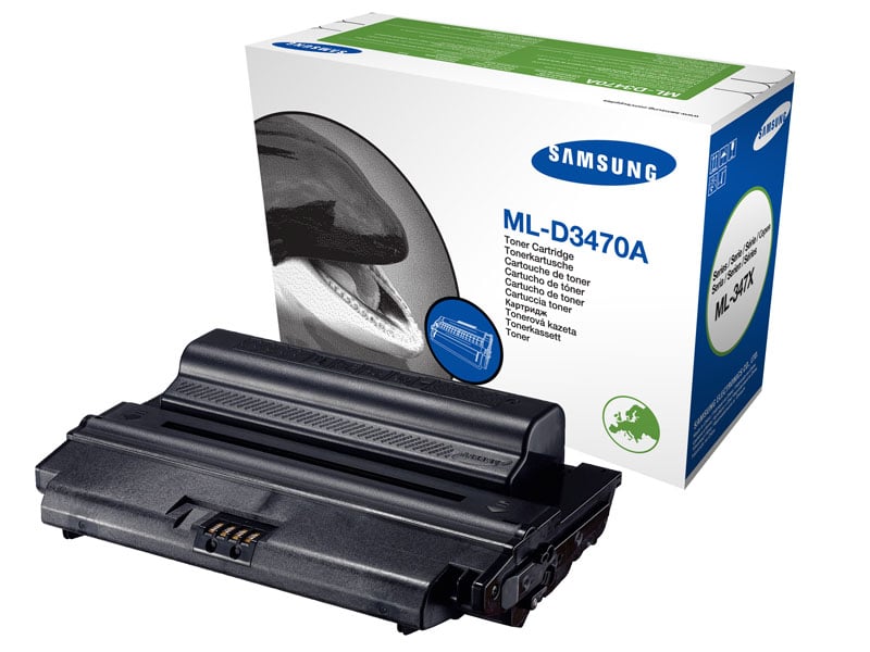 Svart lasertoner Samsung ML-D3470A för 4000 sidor i originalkartong