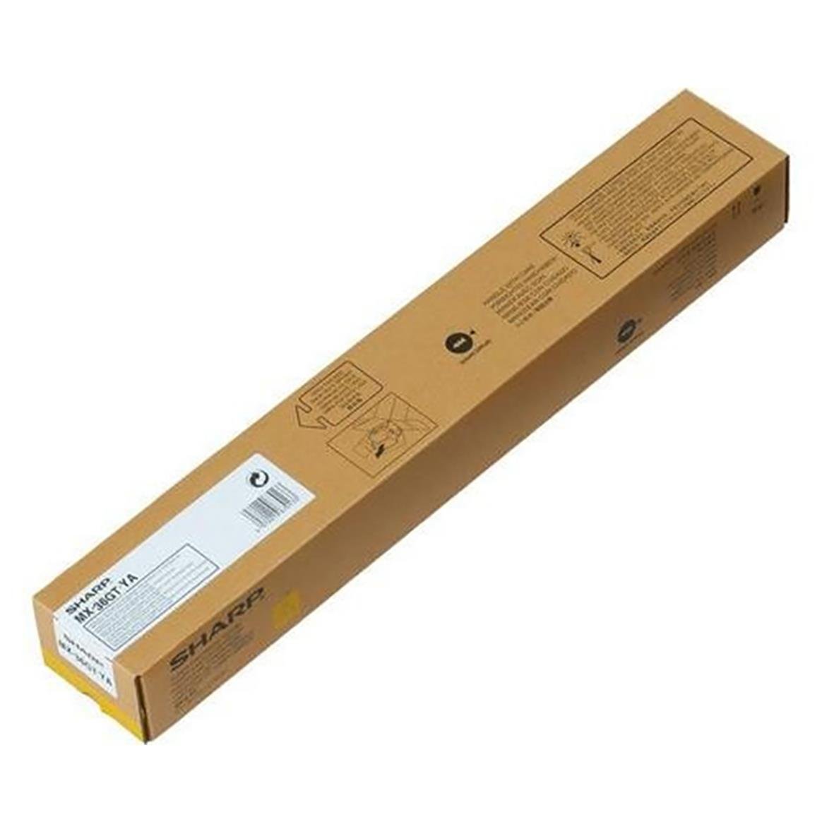 Gul kopieringsrulle Sharp MX36GTYA i lång kartong