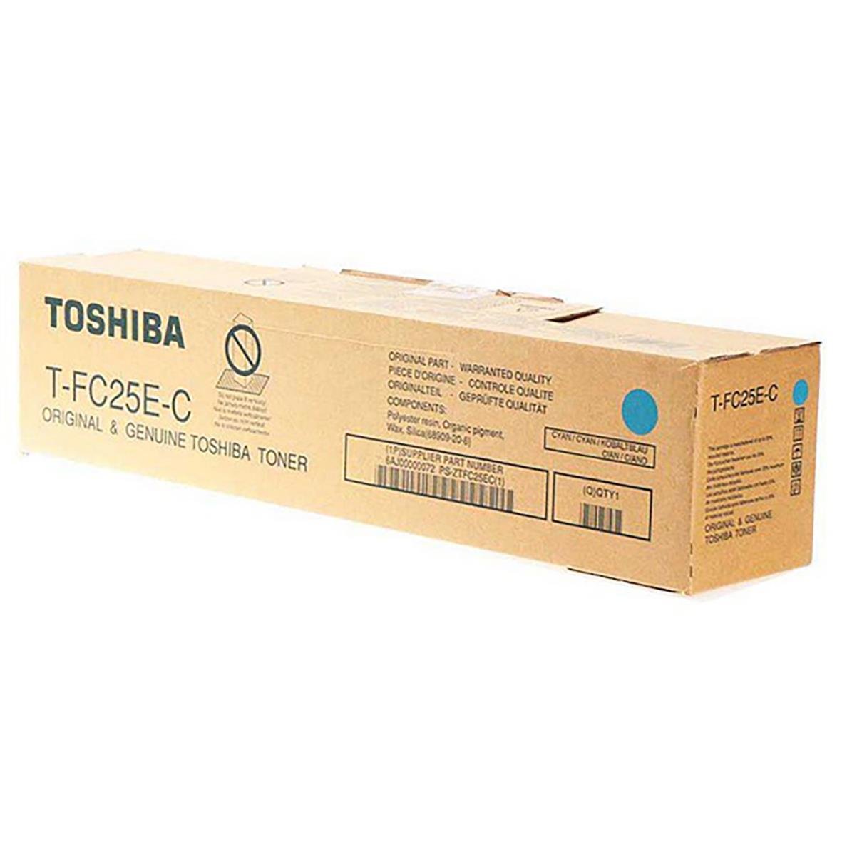 Toshiba TFC25EC cyan laser toner i original kartong