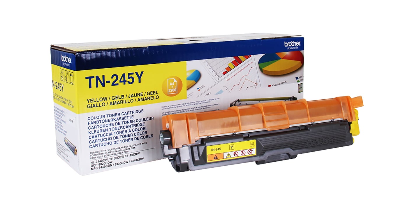 Lasertoner Brother 2200 Sidor TN245Y Gul