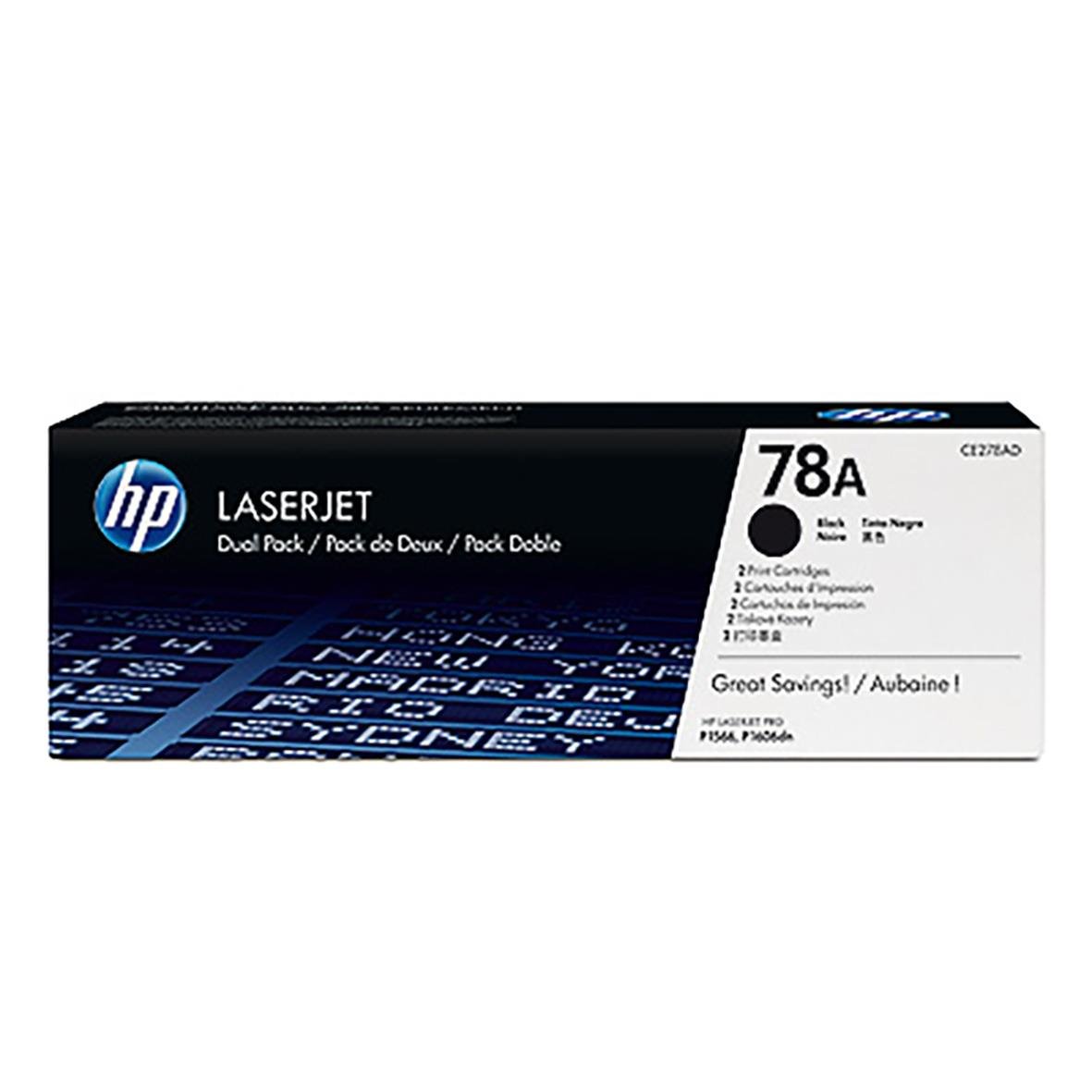 HP laser tonerkassett 278A CE278AD svart för skrivare