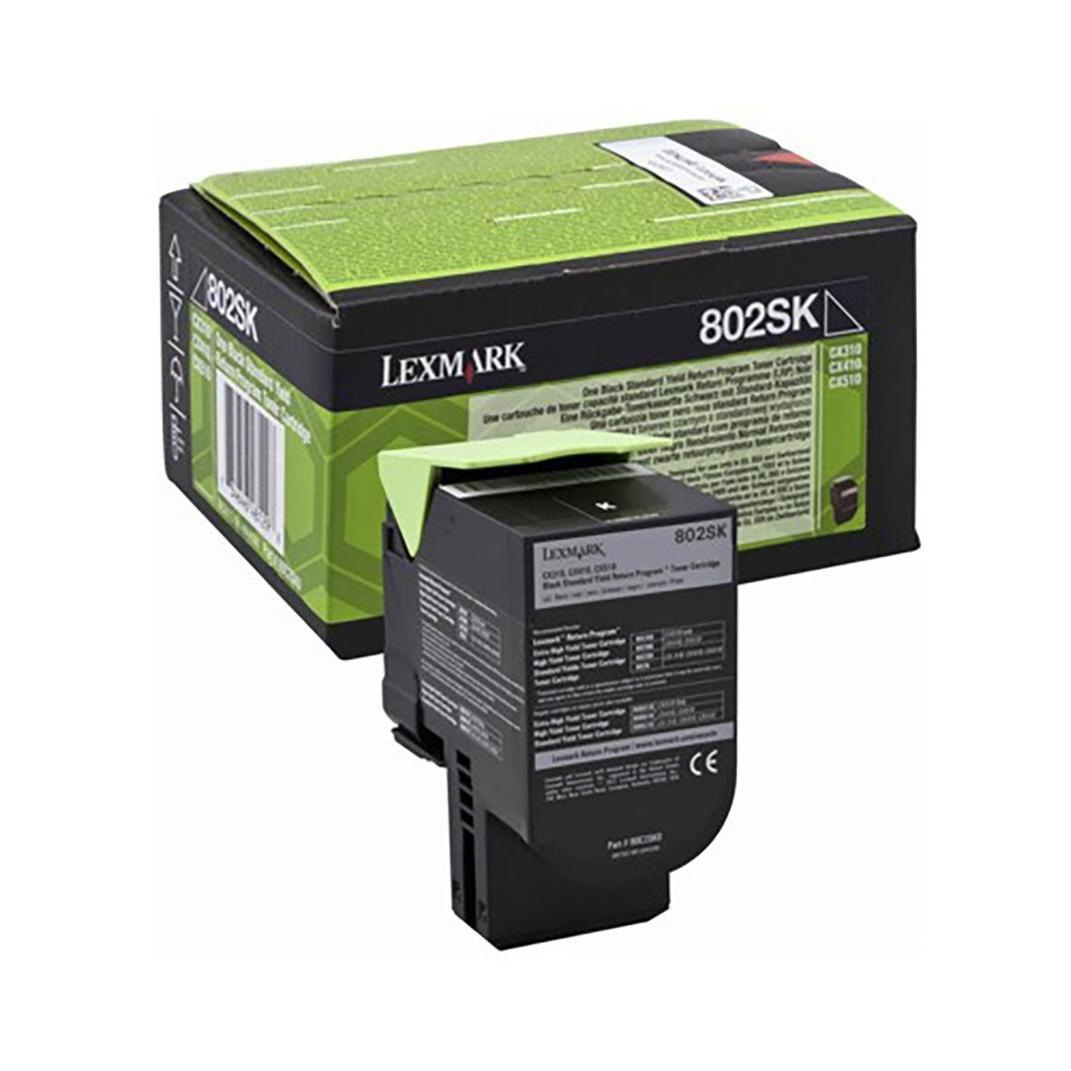 Lasertoner Lexmark 802SK 2500 Sidor 80C2SK0 Svart 27042081