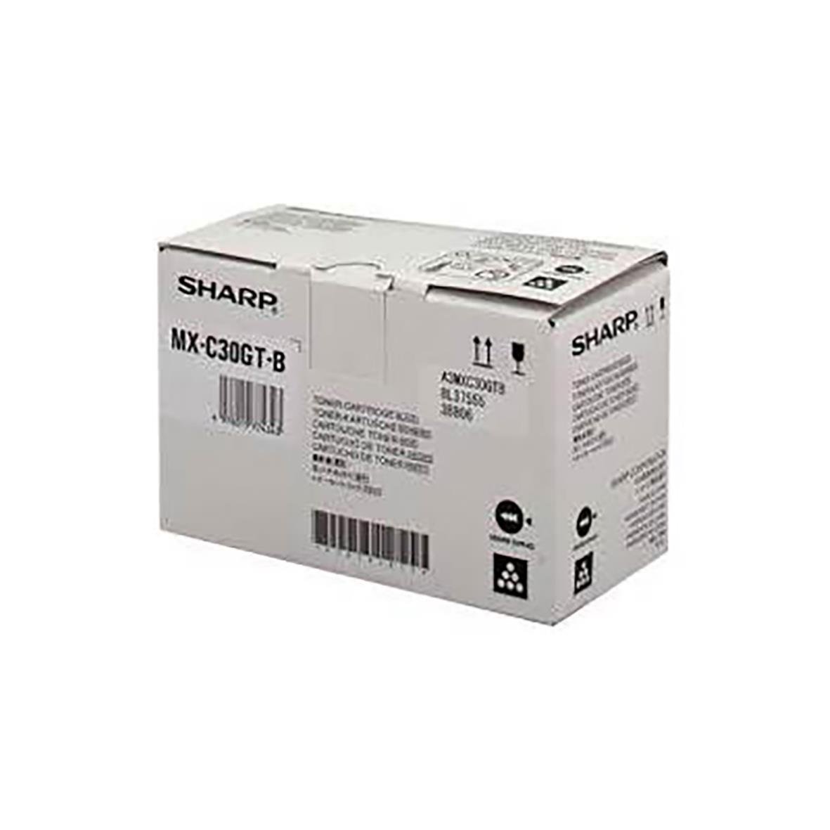 Svart laser tonerkassett Sharp MXC300 för skrivare