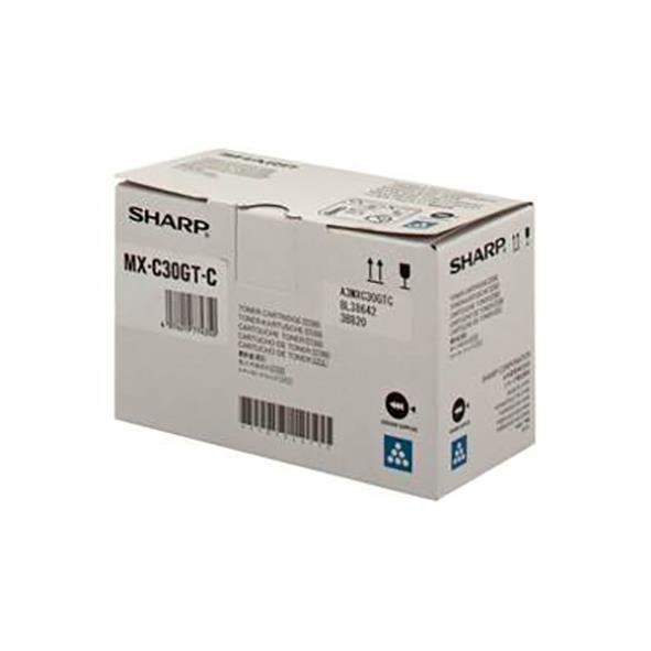 Lasertoner Sharp MX-C300T Cyan i vit förpackning