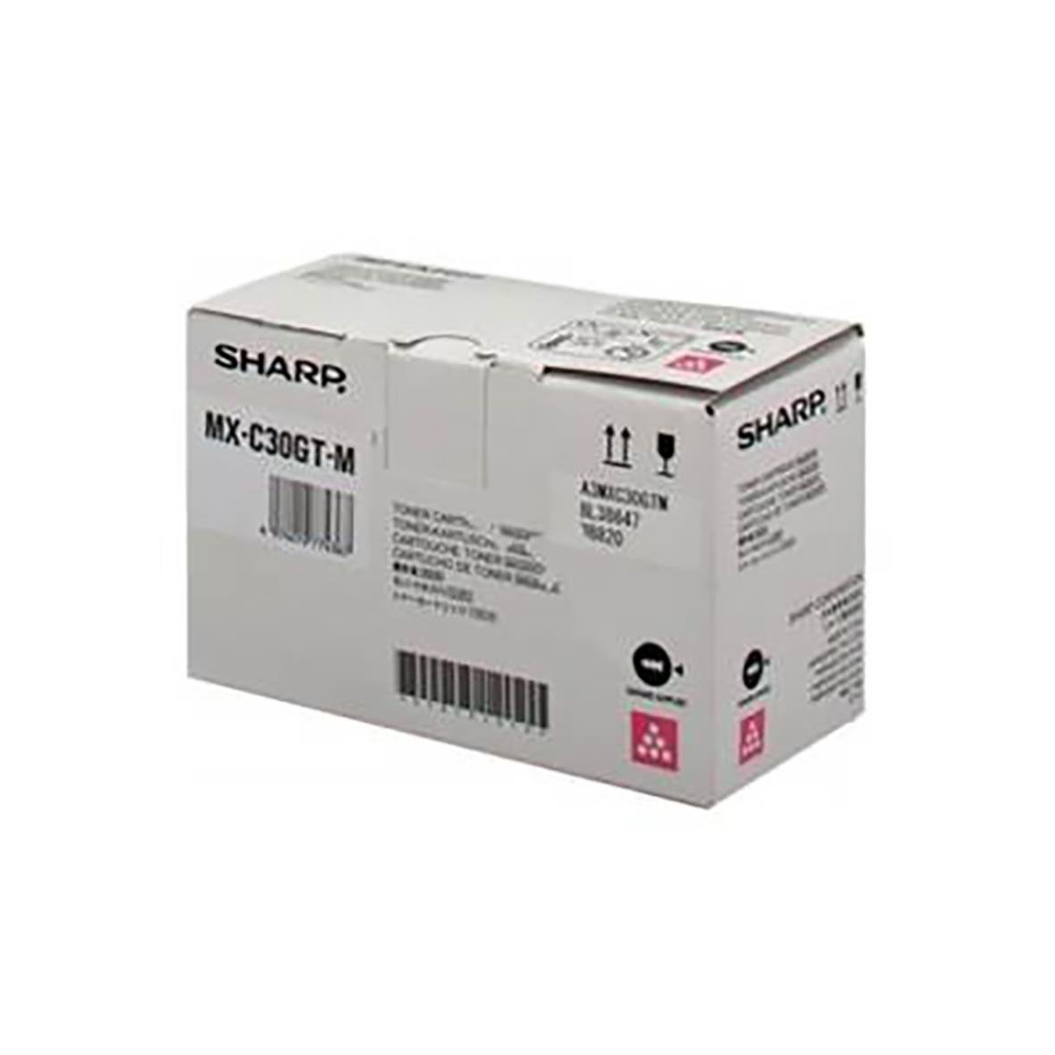 Lasertoner Sharp MXC300 Magenta i vit förpackning