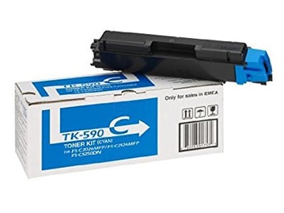 Kyocera TK-590C cyan lasertoner i förpackning