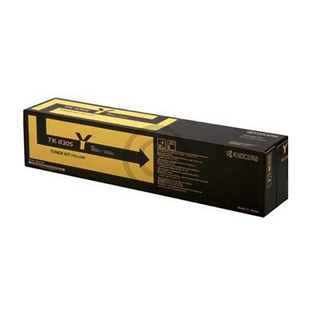 Gul laser-toner Kyocera TK-8305Y i originalkartong