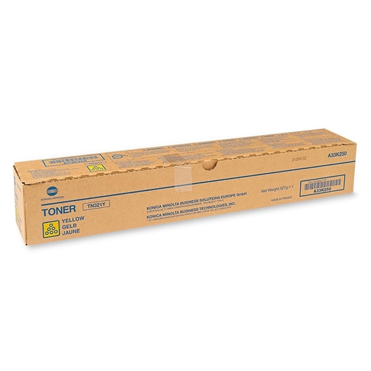 Lasertoner Konica TN321Y A33K250 Gul 27042546