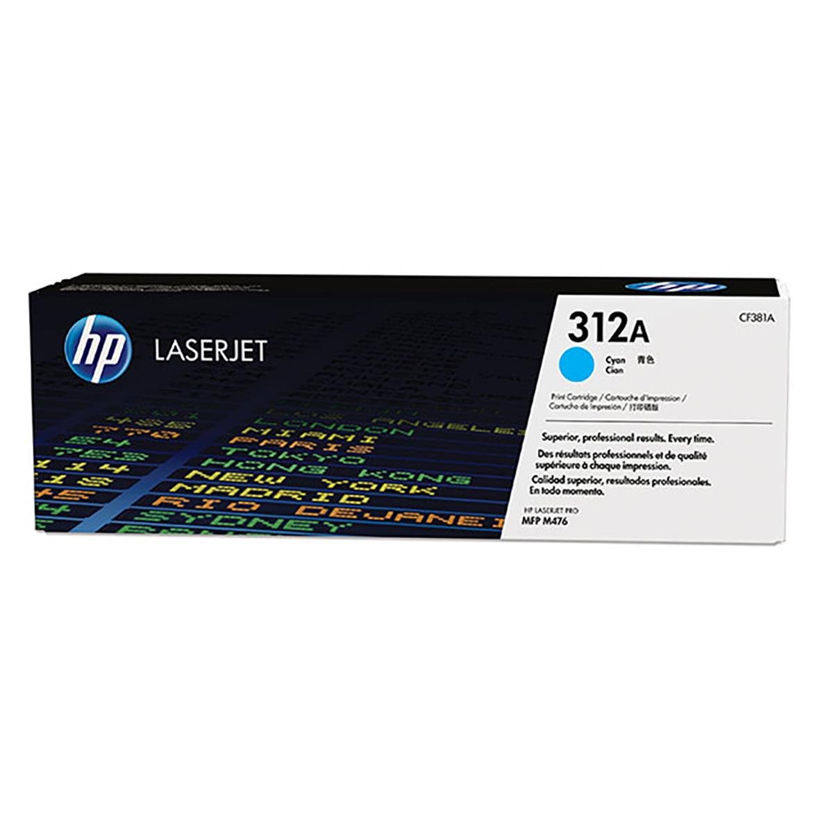 HP Lasertoner 312A CF381A Cyan för skrivare