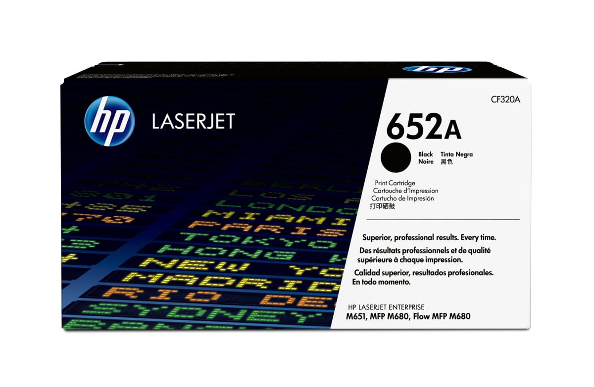 HP 652A CF320A svart lasertoner i förpackning