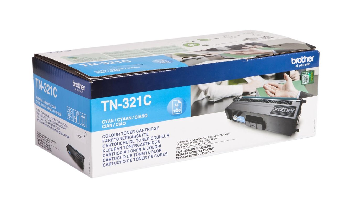 Brother TN321C cyan laser toner för 1500 sidor i originalförpackning