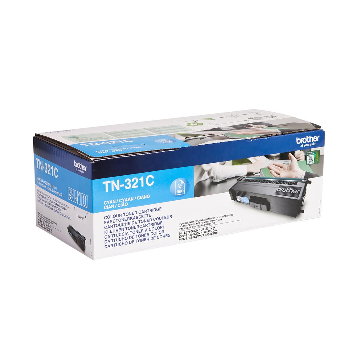 Brother TN321C cyan laser toner för 1500 sidor i originalförpackning