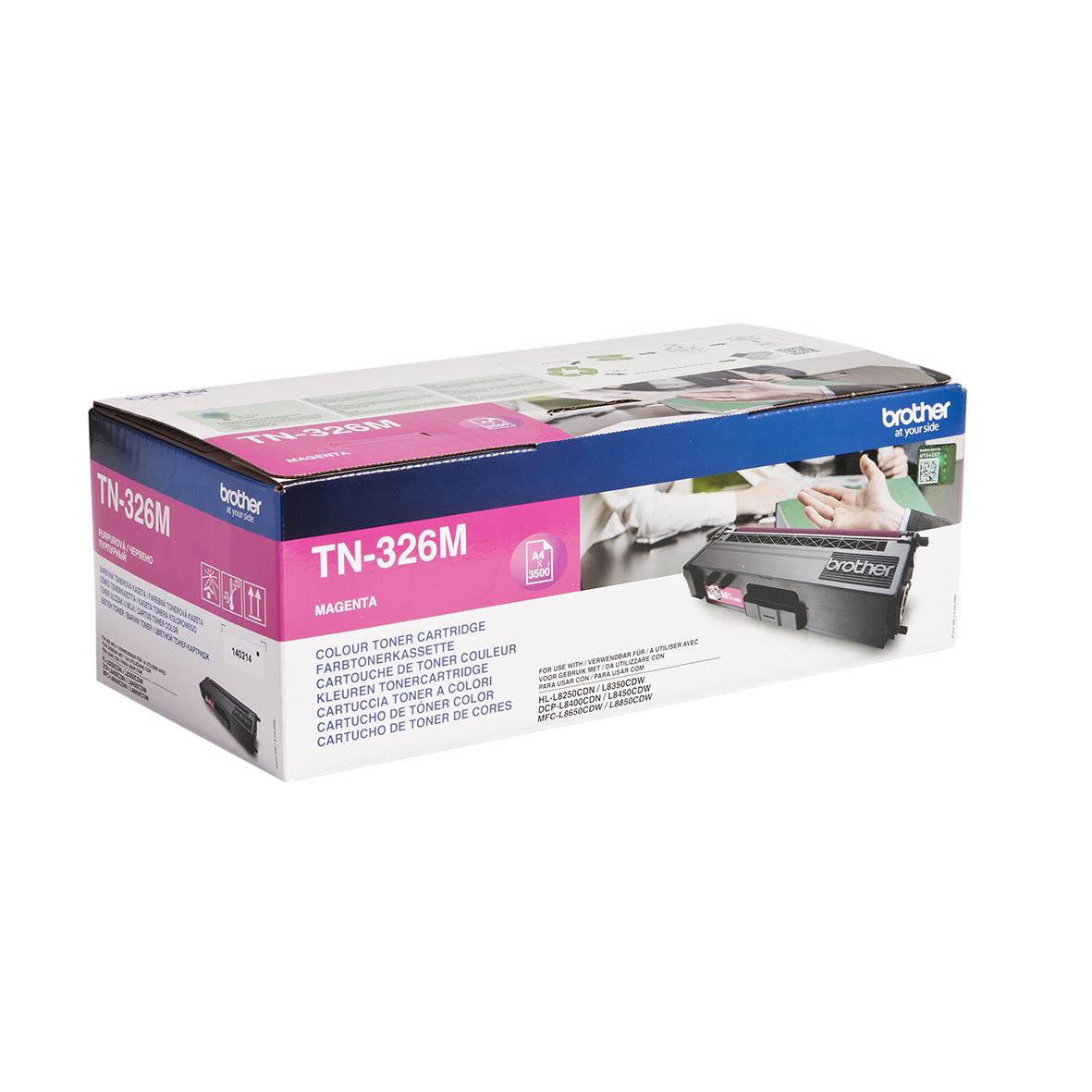 Brother TN-326M magentafärgad laser tonerkassett för skrivare