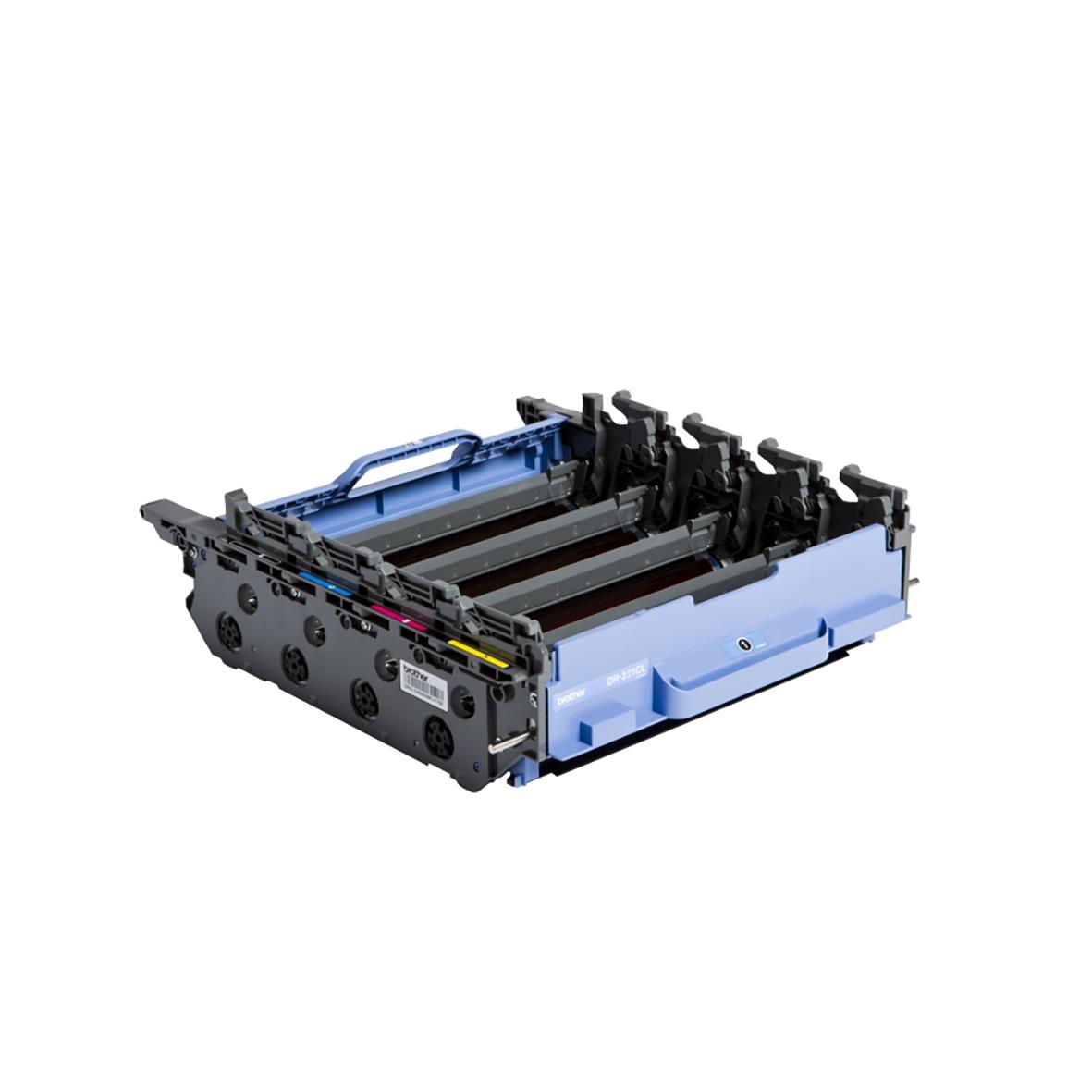 Bild av en blå och svart skrivarmaskintrumma för Brother 25000sid DR321CL