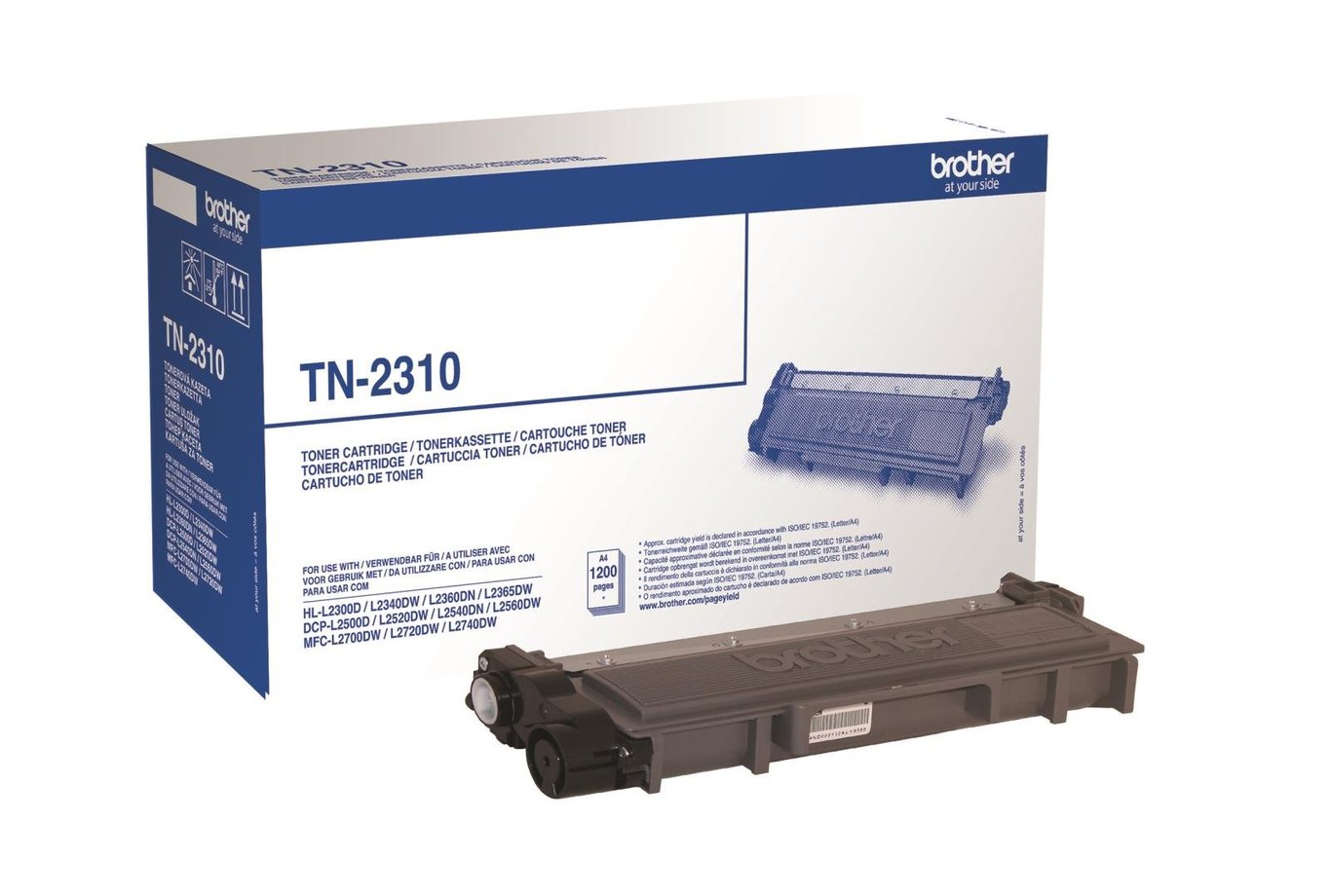 Brother TN-2310 svart lasertoner för 1200 sidor i originalförpackning