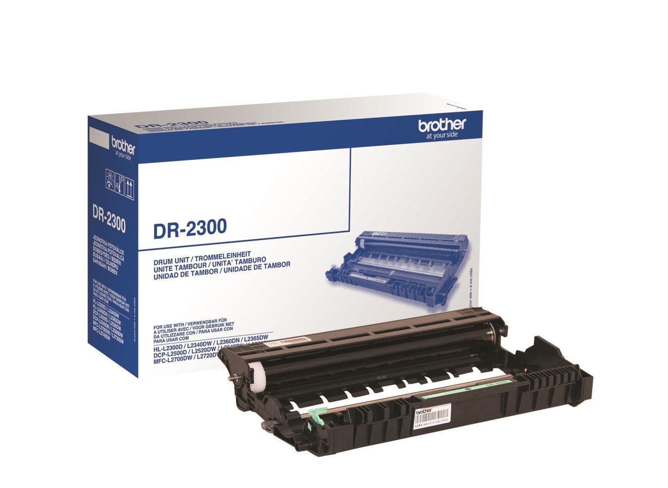 Tonerpatron för Brother DR2300 skrivare, svart, 12000 sidor