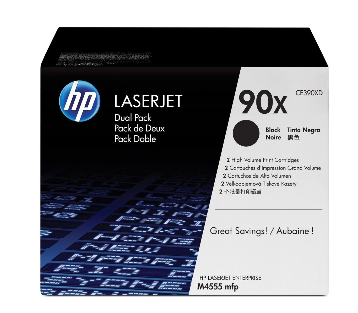 HP laserpatron 90X CE390XD svart för skrivare