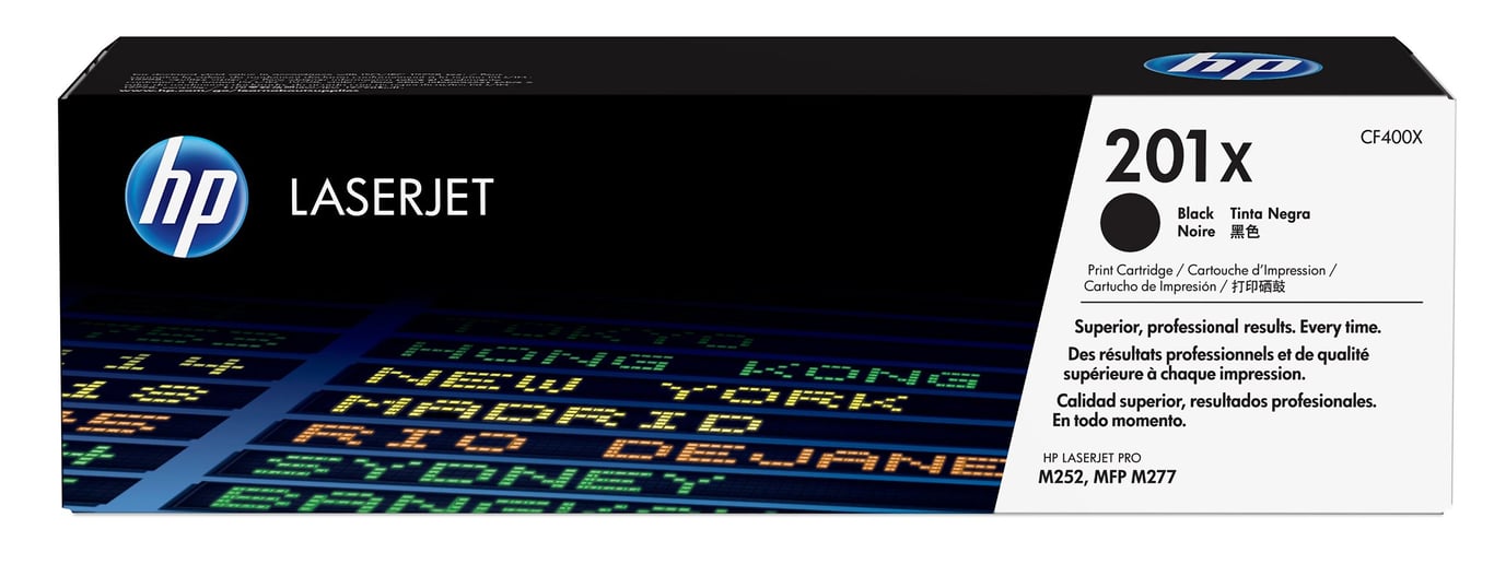 HP 201X svart lasertoner för skrivare med 2800 sidor, CF400X