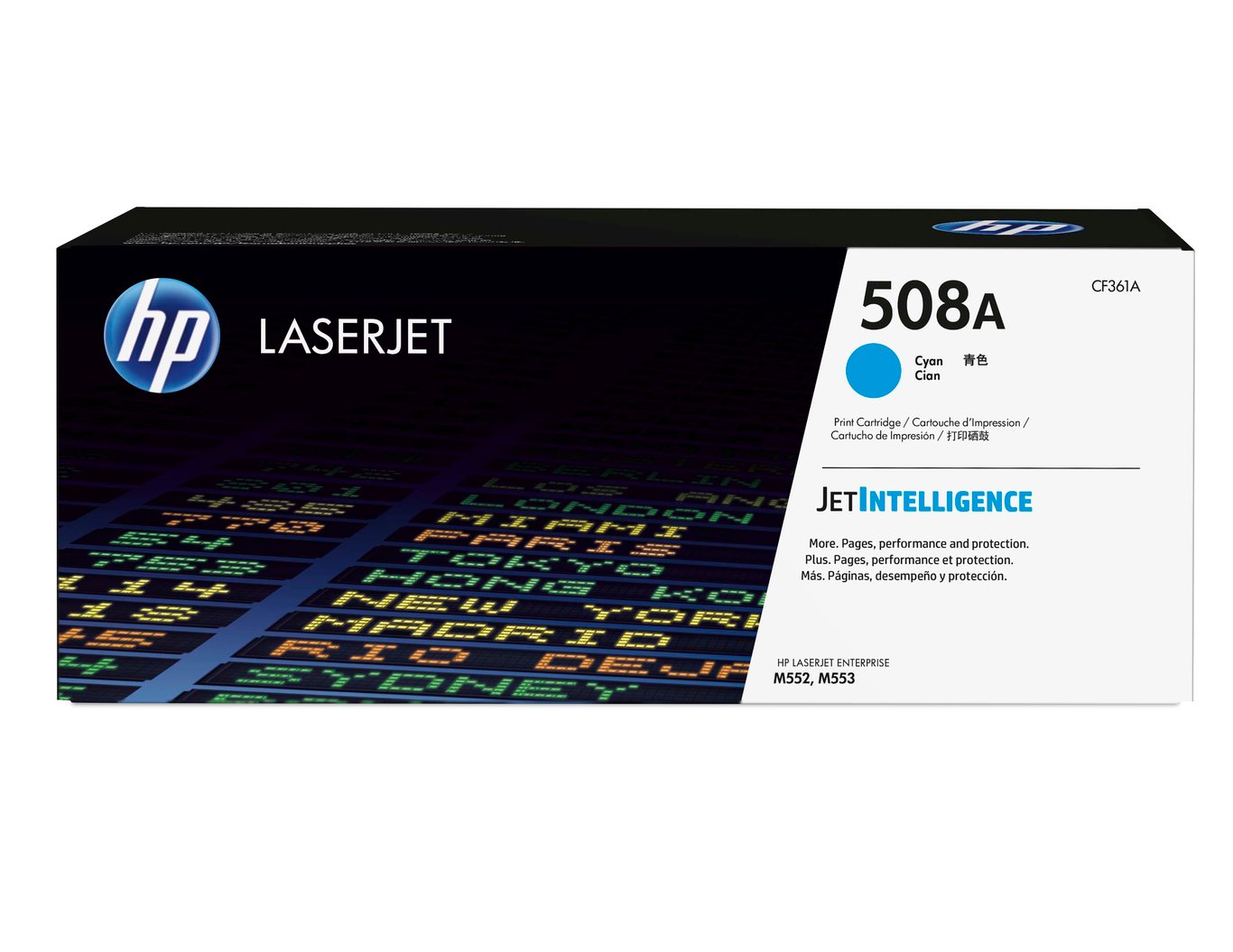 HP 508A cyan laser toner för skrivare, räcker till 5000 sidor, i originalförpackning